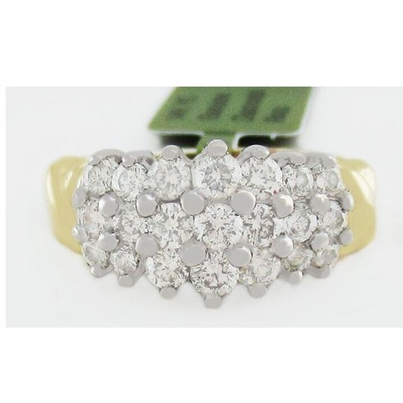 Genuine 1.50 Cts Diamond Ring 14K Yellow Gold